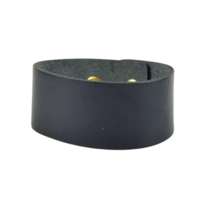 Bracciale cuoio nero semplice